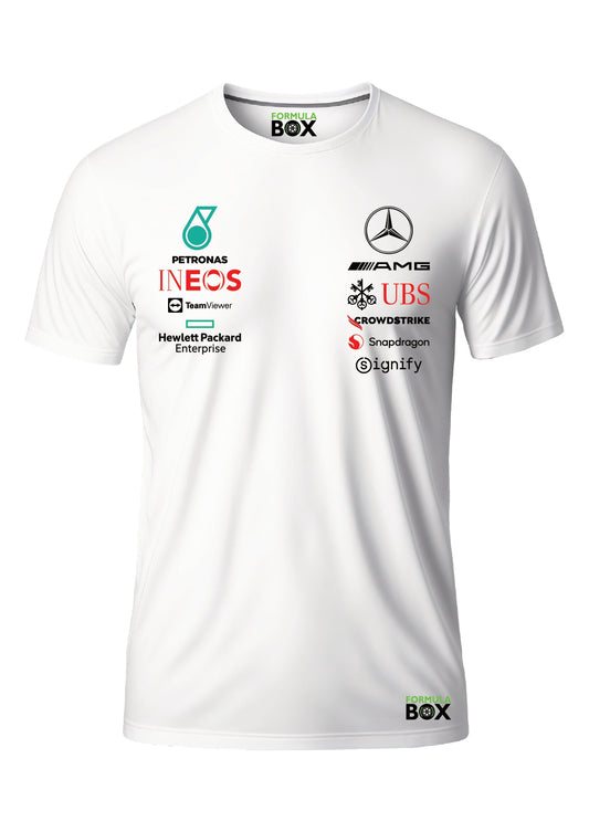 Camiseta Mercedes 2025 Dry Fit Branco