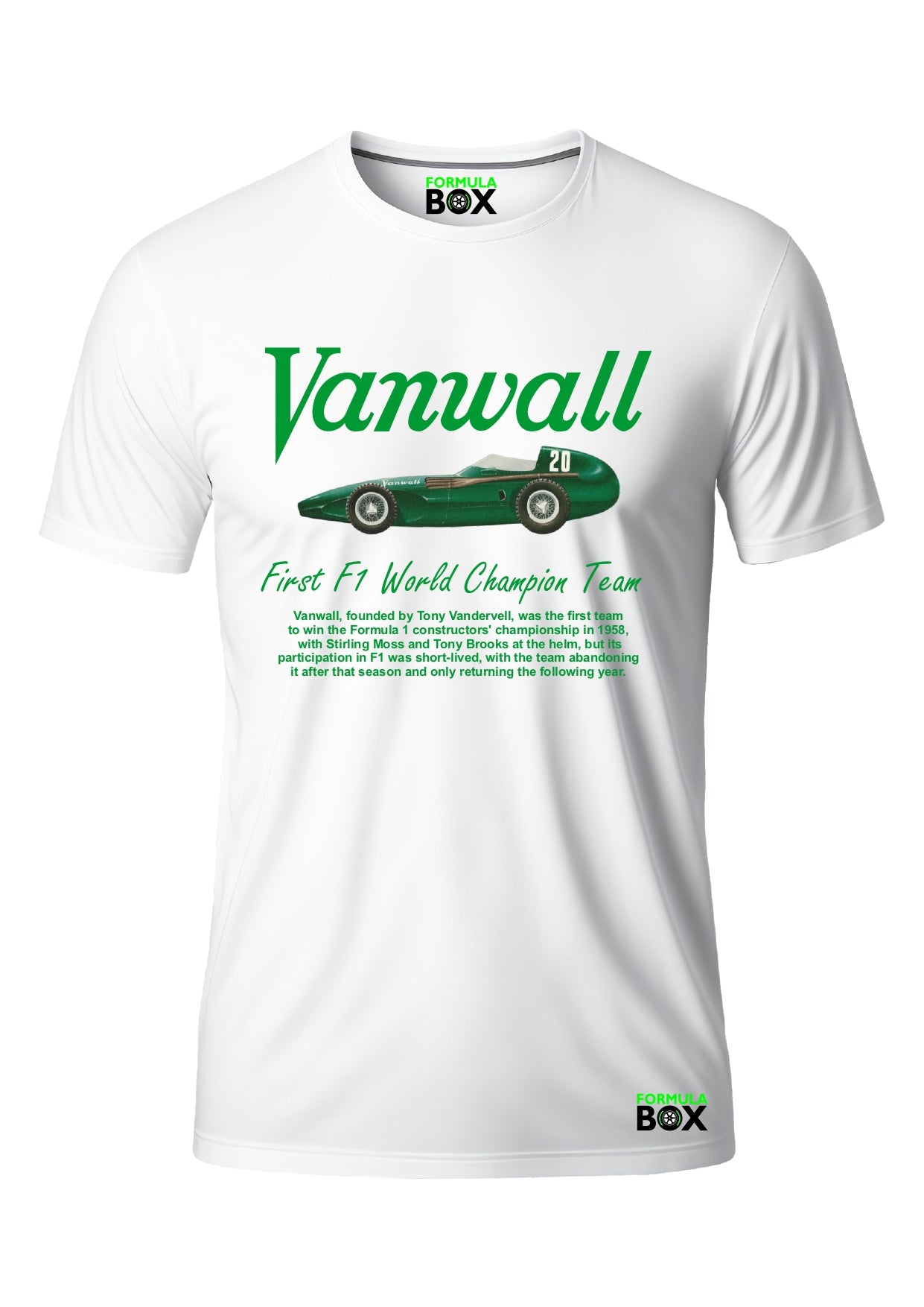 Camiseta Vanwall F1 1958 Algodão