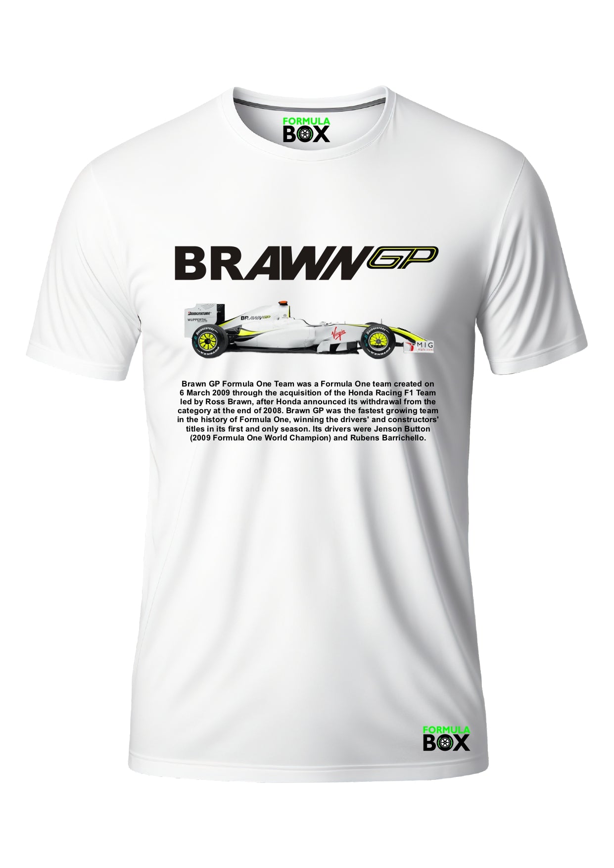 Camiseta Brawn GP 2009 Algodão