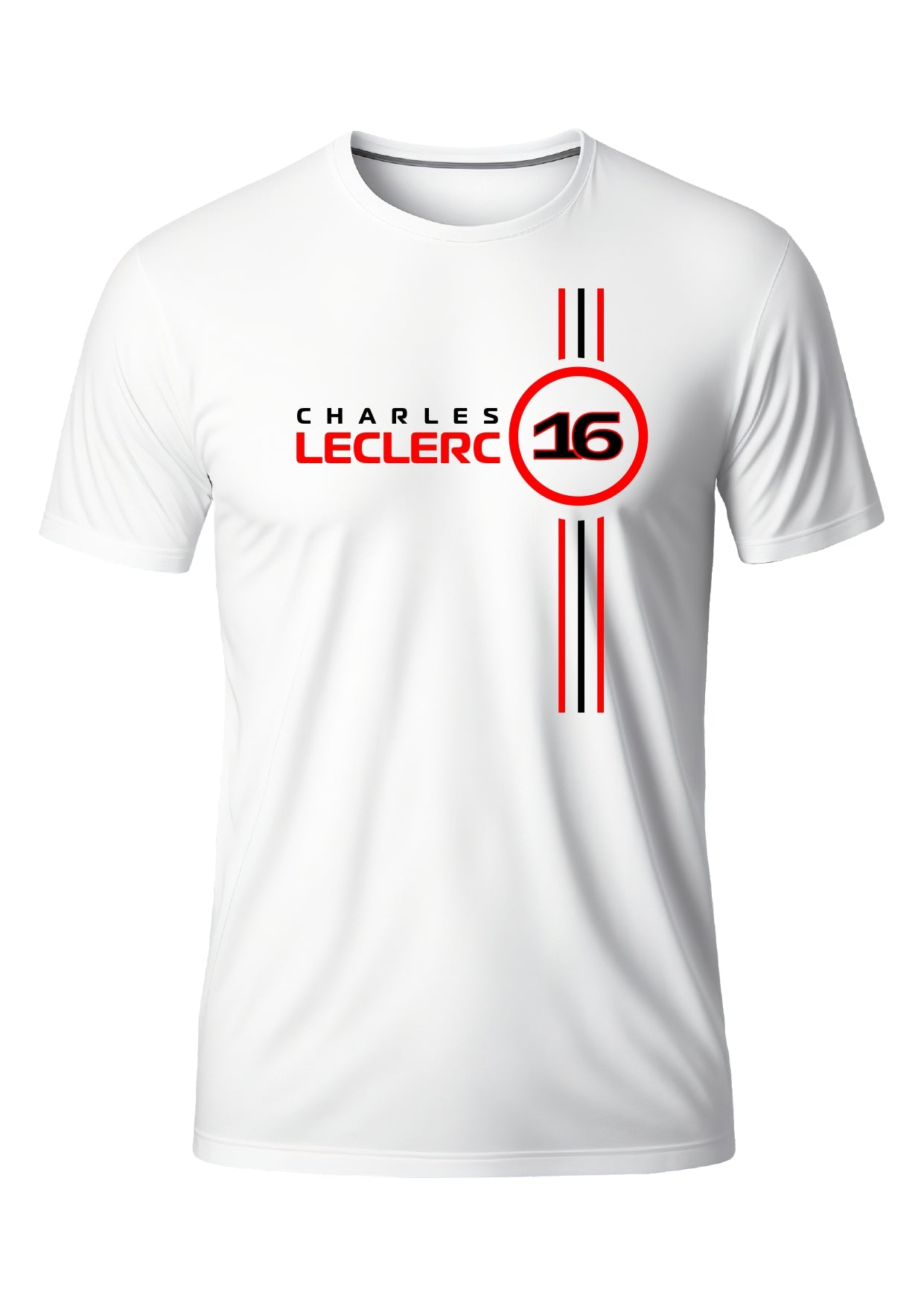 Camiseta Charles Leclerc Branco Algodão