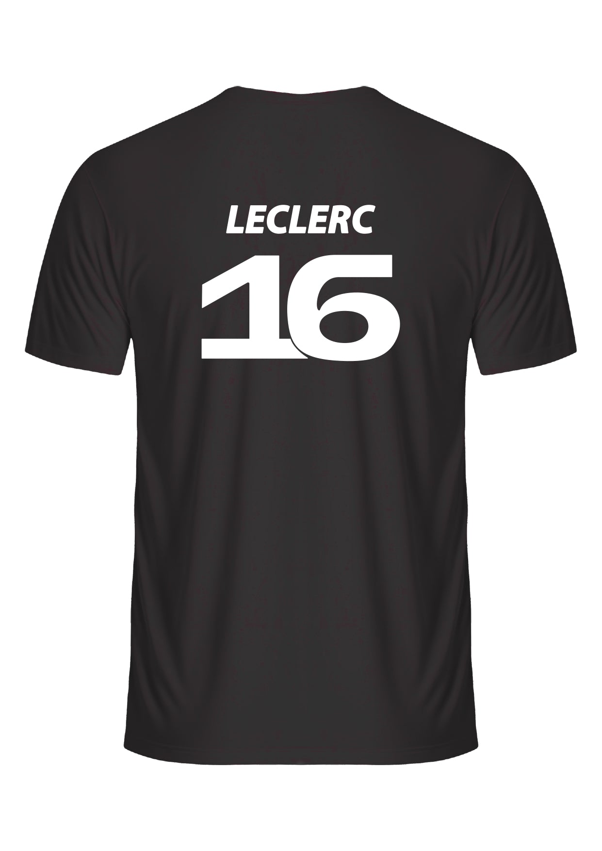 Camiseta Charles Leclerc 16 Preto Algodão