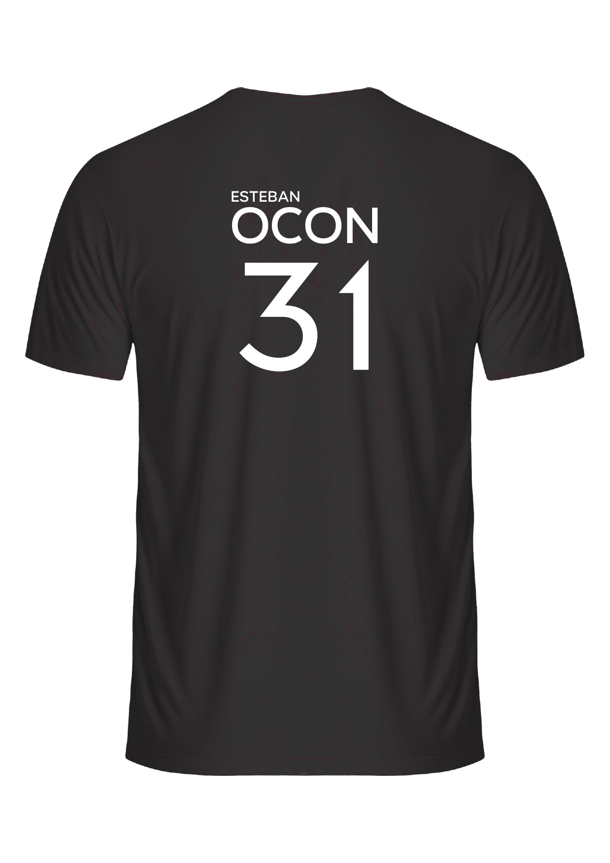 Camiseta Esteban Ocon Preto Algodão