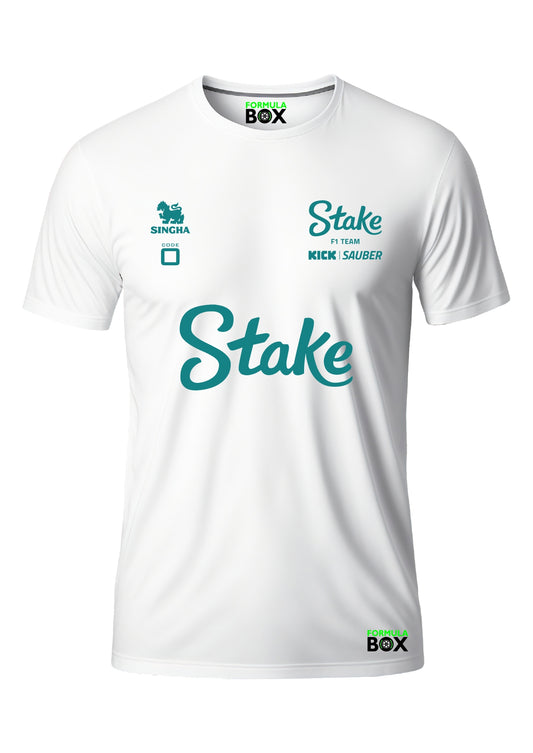 Camiseta Sauber Stake 2025 Dry Fit Branco