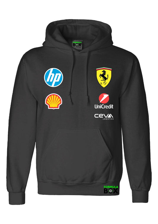 Moletom Canguru Ferrari Preto