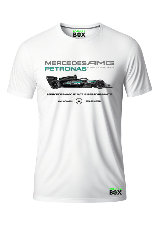 Camiseta Mercedes W17 2026 Branco Premium