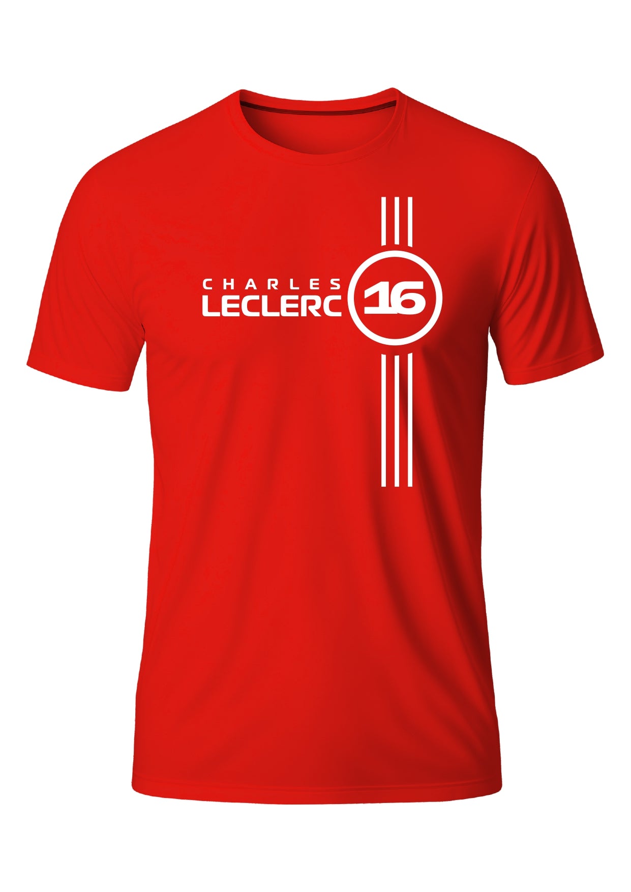 Camiseta Charles Leclerc Vermelho Algodão