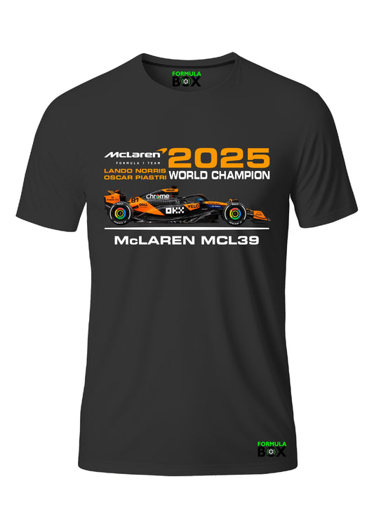 Camiseta McLaren MCL39 Especial Campeão 2025 Preto Premium