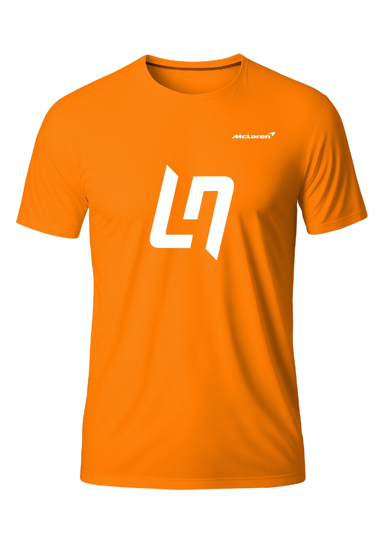Camiseta Lando Norris 4 Laranja Algodão