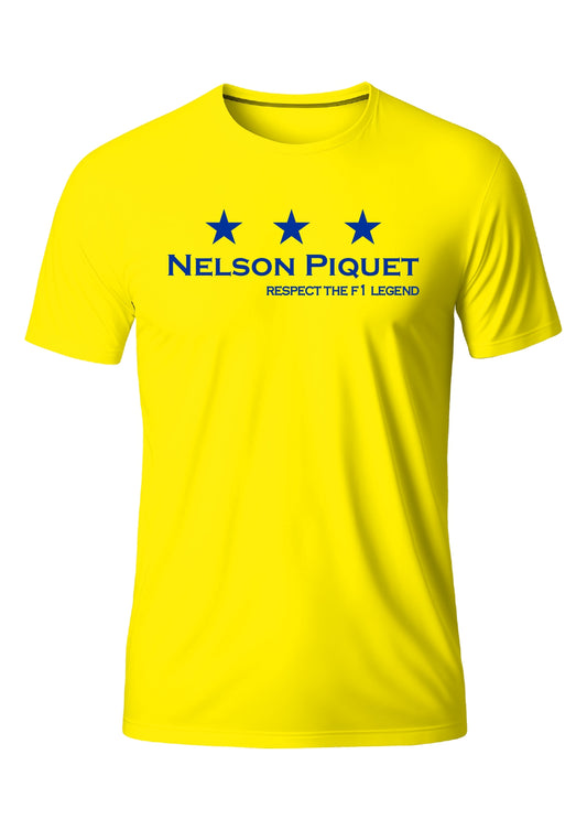 Camiseta Nelson Piquet Algodão Amarelo