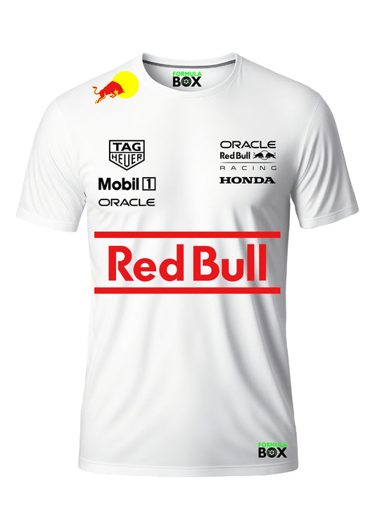 Camiseta Max Verstappen Especial 2025 Red Bull Dry Fit Branco