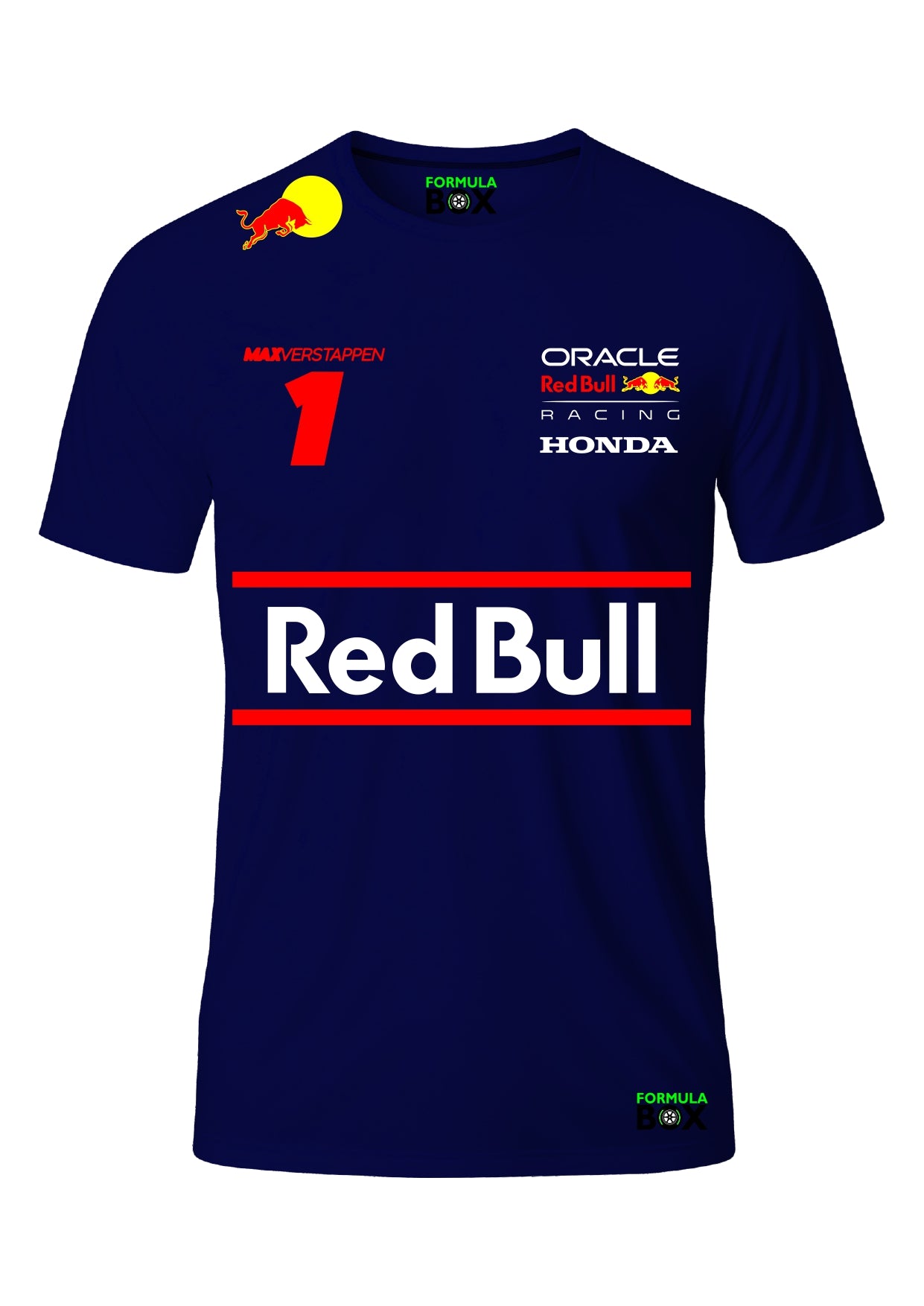 Camiseta Max Verstappen 2025 Red Bull Dry Fit Azul Marinho