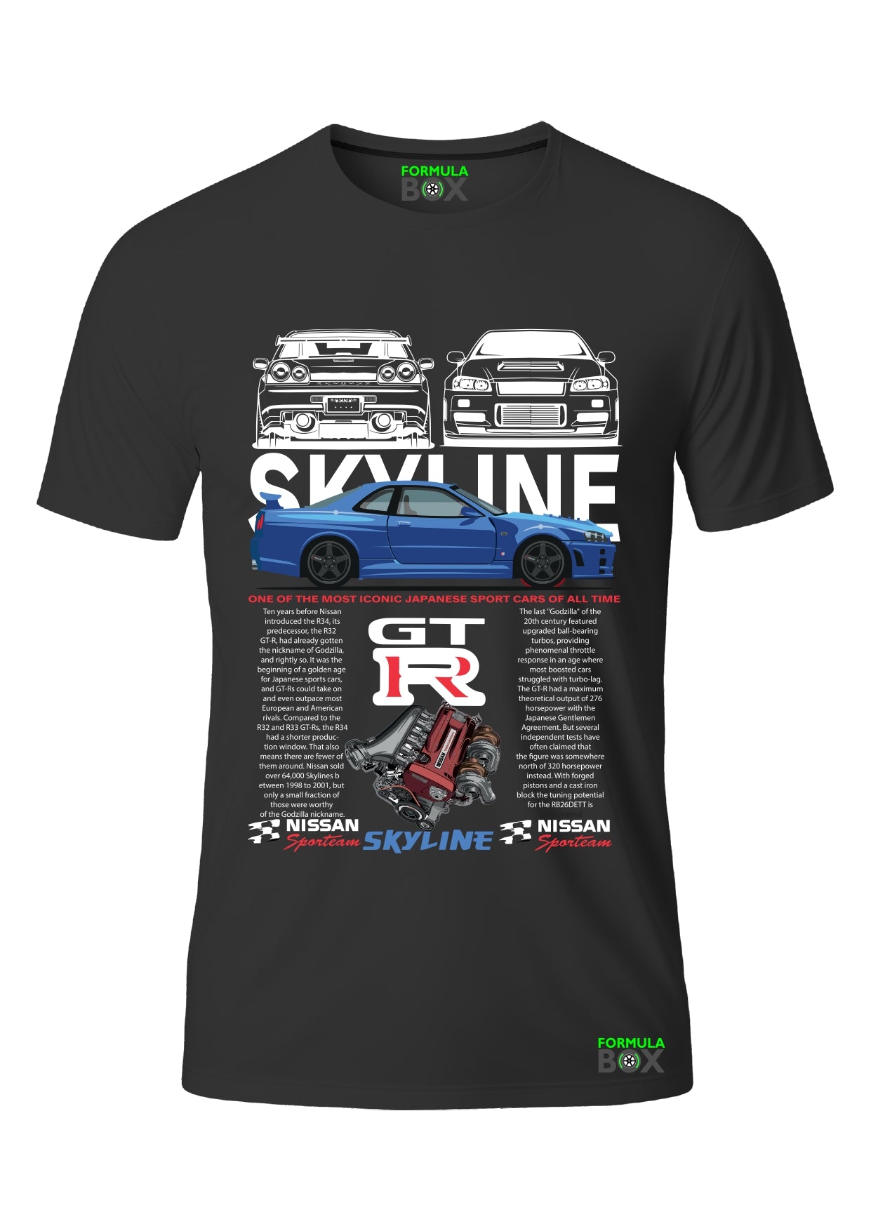 Camiseta Skyline GTR Azul