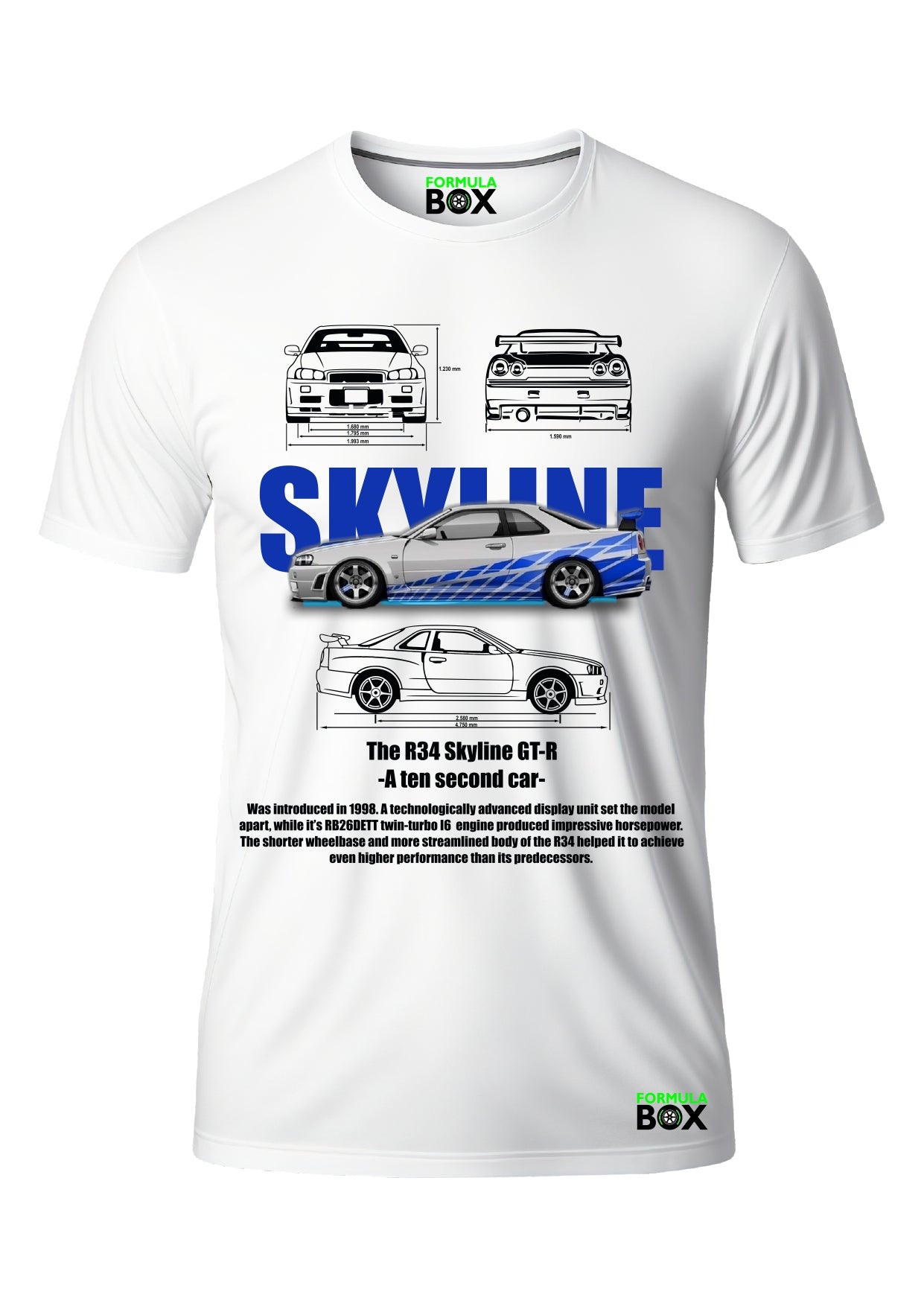 Camiseta Skyline R34 GT-R