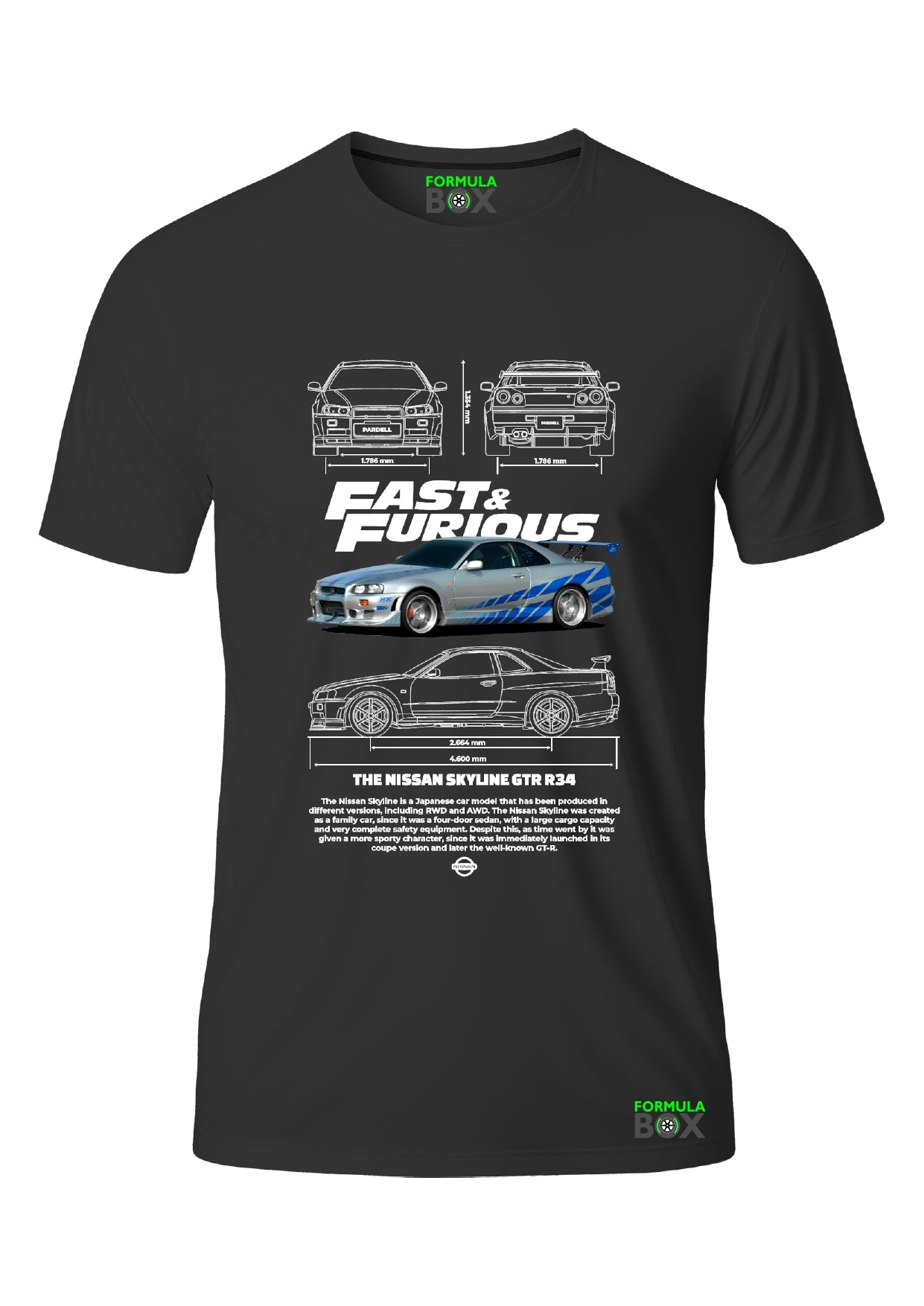 Camiseta Skyline Velozes e Furiosos